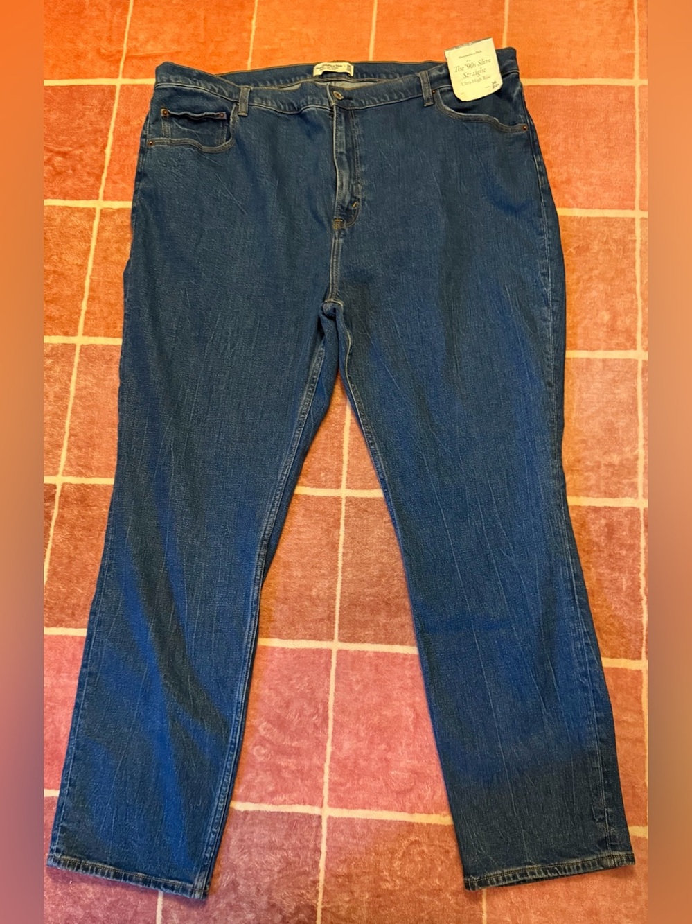 Abercrombie & Fitch Dark Blue Straight-Leg Women's Jeans